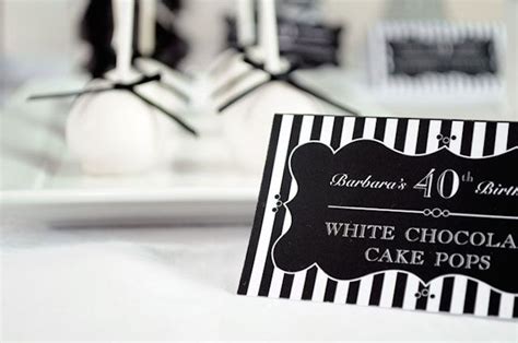 Stylish Black And White Fortieth Birthday Party {decor Ideas Cake} Birthday Party