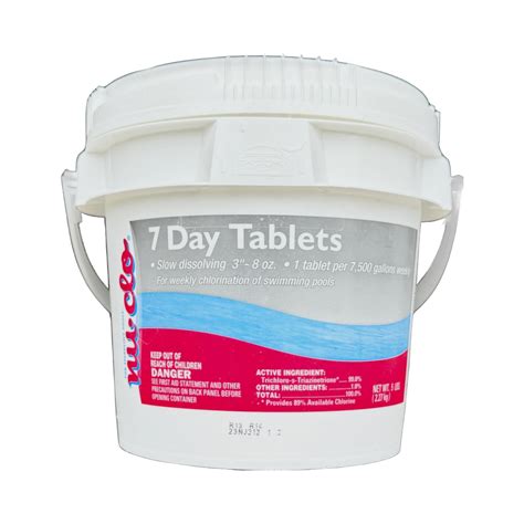 Nu Clo 7 Day Slow Dissolving Stabilized Chlorine Tablets For Pool