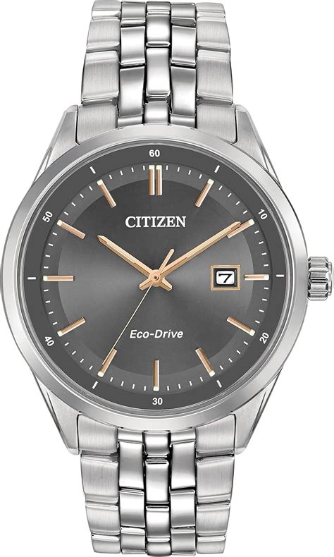 Citizen Mens Analogue Solar Powered Watch With Stainless Steel Strap