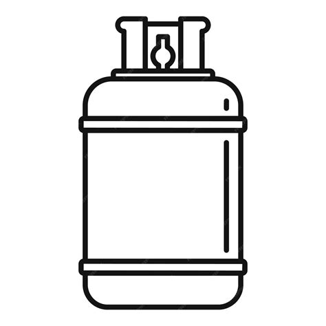 Premium Vector Gas Cylinder Bottle Icon Outline Gas Cylinder Bottle