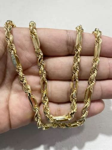 Cadena Oro 14k Torsal Hueco Italy 100 Oro 5 3mm 65cm Envio Meses Sin Interés