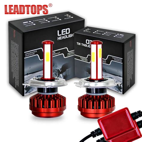 LEADTOPS H1 H4 H7 LED Headlight Bulb 9005 9006 COB 80W 8000LM All In