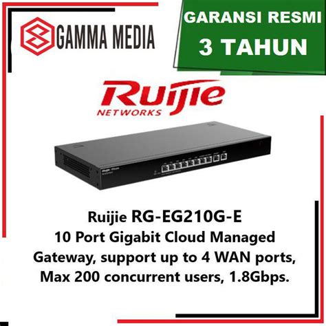 Ruijie Reyee Rg Eg210g E 10 Port Gigabit Cloud Managed Router