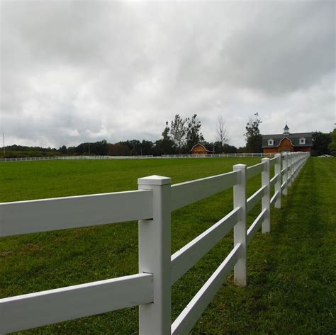 Classic White Vinyl Horse Fencing From Weatherables Vinyl Fence