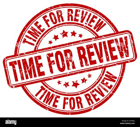 Time For Review Red Grunge Round Vintage Rubber Stamp Stock Photo Alamy