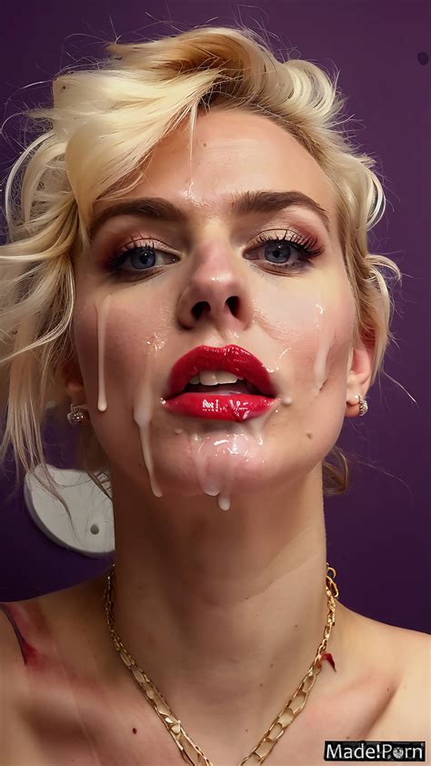 Porn Image Of White Bukkake Blonde Babe Close Up Facial Created By AI
