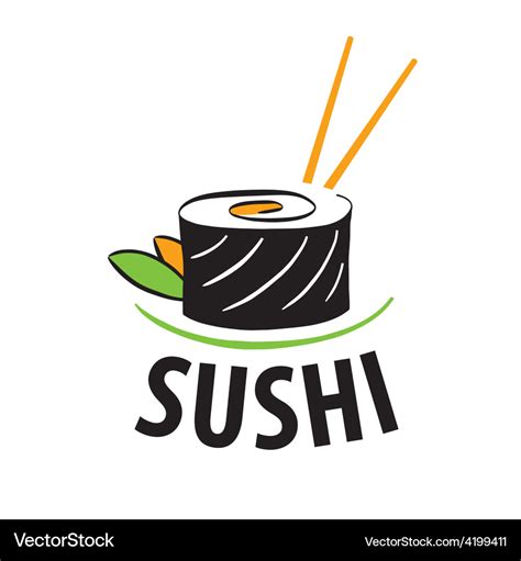 Logo japanese food sushi Royalty Free Vector Image