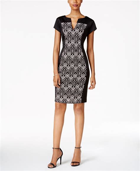 Connected Lace Panel Sheath Dress Macys