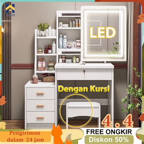 Jual IH Meja Rias Dengan Lampu LED 80CM Meja Rias Besar Meja Rias