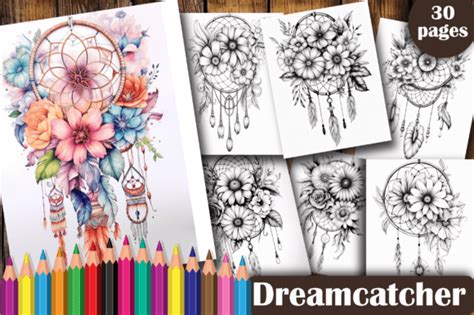 Dreamcatcher Coloring Pages For Adults Graphic By Mn Design Creative