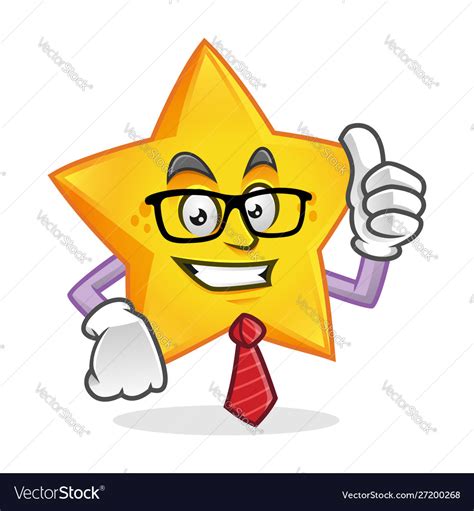 Businessman star character design or mascot Vector Image