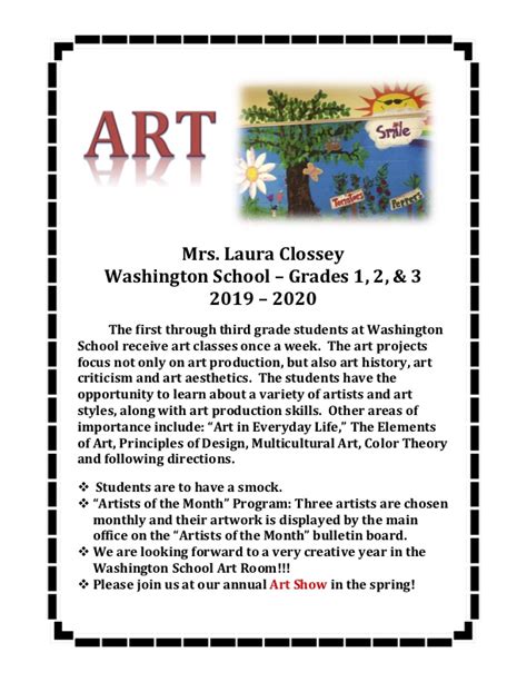 Washington Art Classes - Washington School