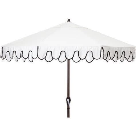 Phoebe Double Scallop Patio Umbrella Blackwhite Patio Umbrella