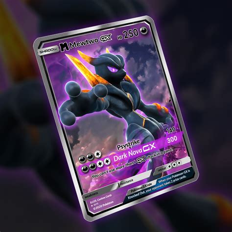 Ombre Mega Mewtwo GX Fait Sur Mesure Etsy France