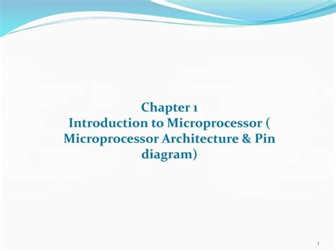 Introduction To Microprocessor Ppt