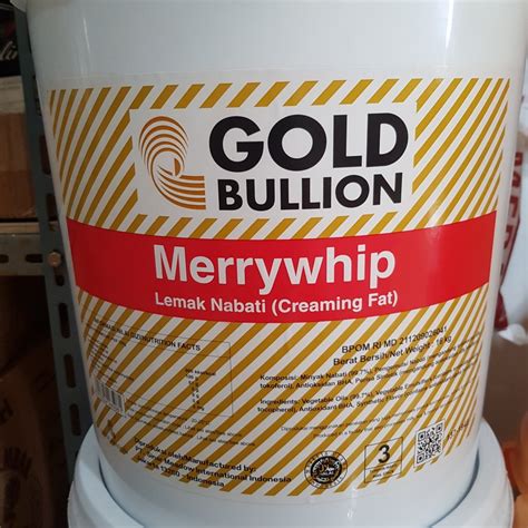 Jual Mentega Putih Shortening Gold Bullion MerryWhip Lemak Nabati Repac