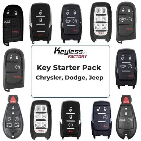 Chrysler Dodge Jeep Complete Key Starter Pack Aftermarket Uhs