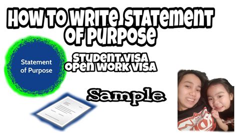 How To Write Statement Of Purpose Letter Of Intent For Study Visa Open