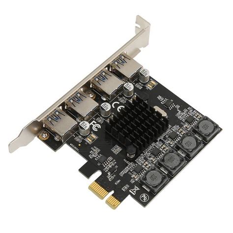 Fdit Carte USB 3 0 5 Gpbs PCI Express Carte D Extension PCIE Vers USB 4