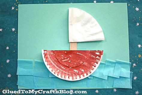 Paper Plate & Coffee Filter Boat Craft