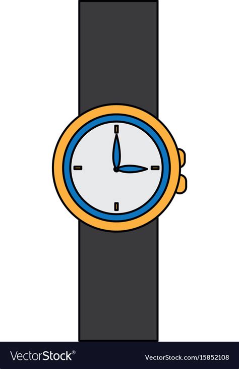 Cartoon Wrist Watch Clock Hour Timer Royalty Free Vector