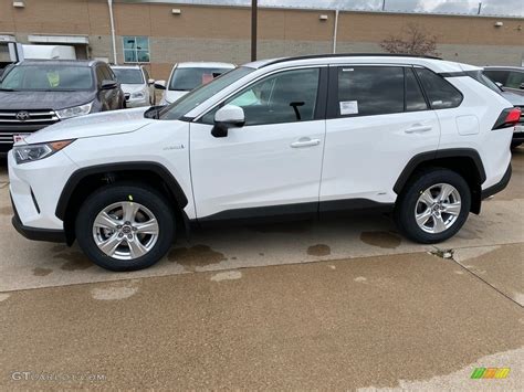 2021 Super White Toyota Rav4 Xle Awd Hybrid 140028163 Photo 4