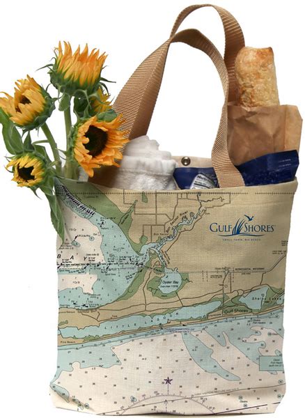 Gulf Shores Map Tote – Gulf Shores City Store