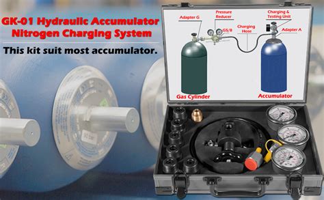 GK 01 Hydraulic Accumulator Nitrogen Charging System With 7 Couplings