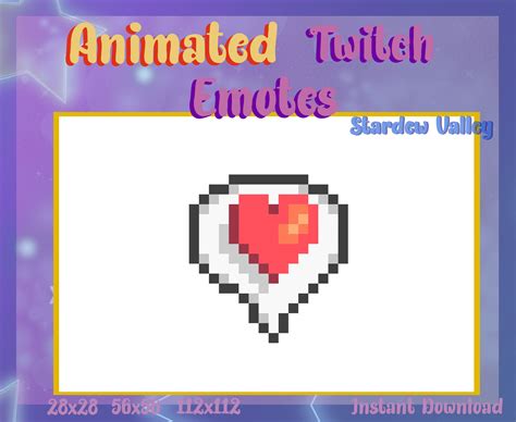 Animated Twitch Icon Floating Heart Bubble Stardew Valley Etsy