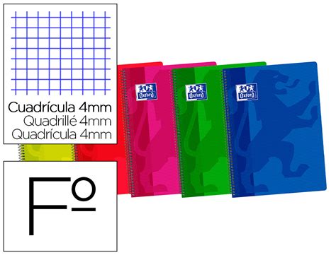 Papelnor S L Bloc Espiral Oxford Tapa Plastico Optik Paper Folio