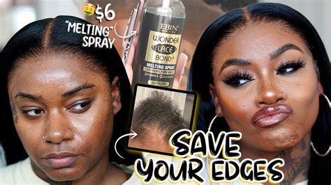 Save Your Edges 😱 Use This 6 Lace Melting” Spray On Your Wig Install