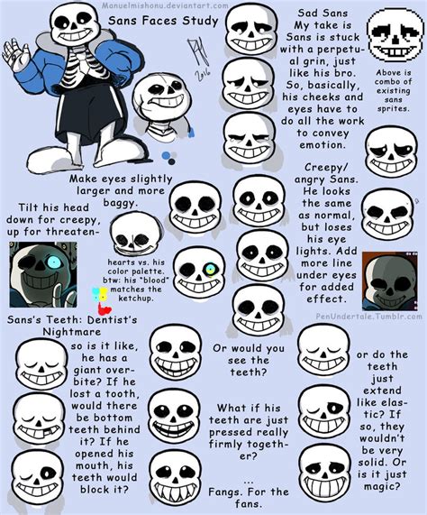 Undertale Sans Face Study By Manuelmishonu On Deviantart