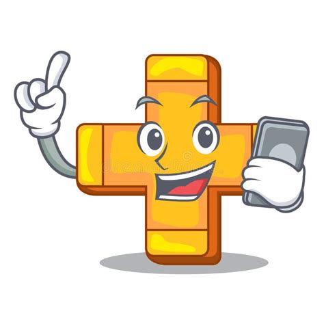 phone character  draw symbol  sign stock vector