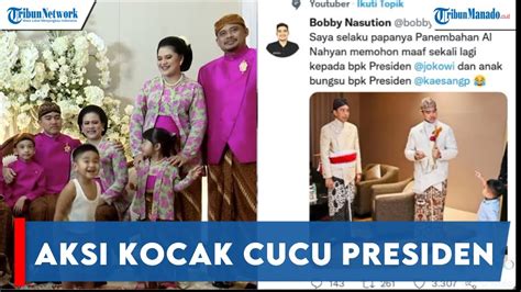 Aksi Kocak Cucu Presiden Di Nikahan Kaesang Nahyan Berani Bawa Pedang