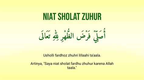 Doa Niat Sholat Dzuhur Homecare24