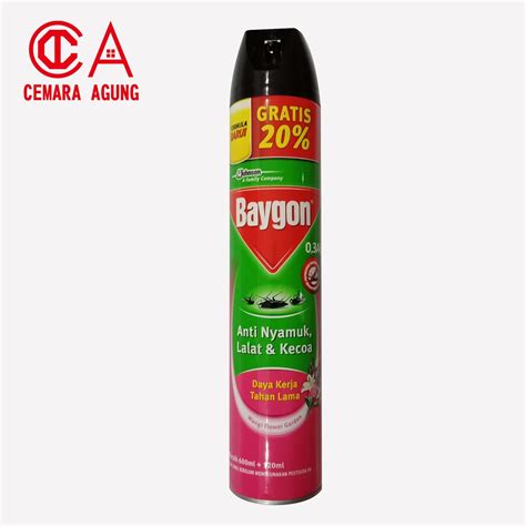 Jual Baygon Aerosol Spray Obat Nyamuk Semprot Flower Garden Ml