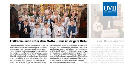 Erstkommunion Unter Dem Motto Jesus Unser Gute Hirte Ovb