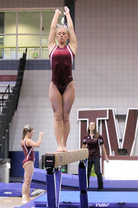 TWU Gymnastics Beam Brittany Johnson February 26 Dent Flickr