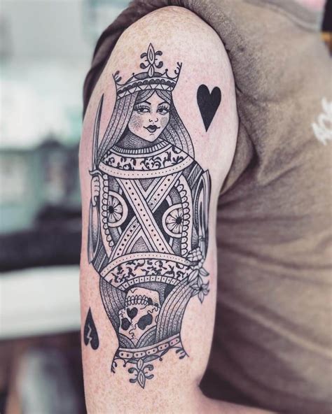 101 Amazing Queen Of Hearts Tattoo Ideas You Need To See! | Queen of ...