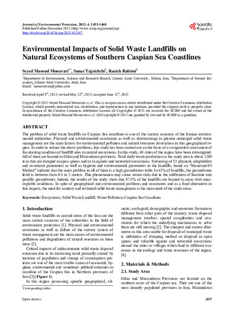 (PDF) Environmental impacts of solid waste landfilling