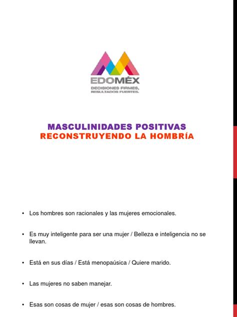 Masculinidades Positivas Pdf Masculinidad Igualdad De Género