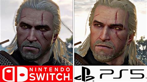 The Witcher 3 Nintendo Switch Vs Ps5 Graphics Comparison Youtube