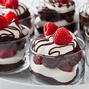 Ghirardelli Baking Mini Chocolate Raspberry Brownie Trifles Desserts