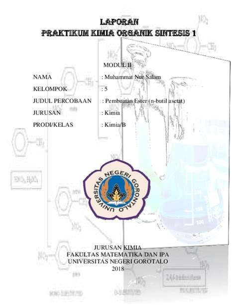 Pdf Laporan Praktikum Kimia Organik Sintesis 1 Muhammat Nur Salam