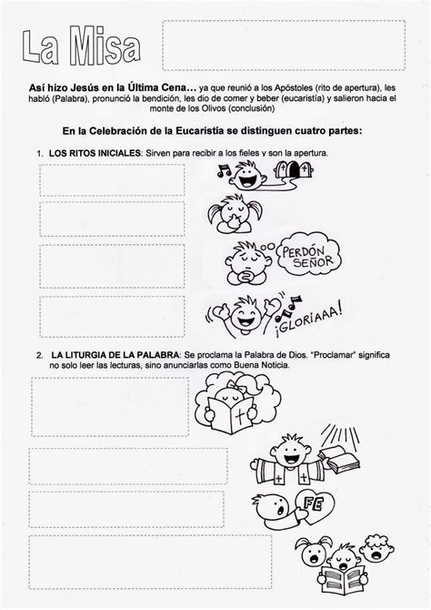 Partes De La Misa Para Completar Educacion Religiosa