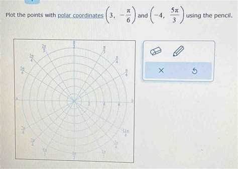 Solved Plot The Points With Polar Coordinates 3 π 6 And 4 5π