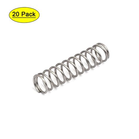 1mmx10mmx40mm 304 Stainless Steel Compression Springs Silver Tone 20pcs