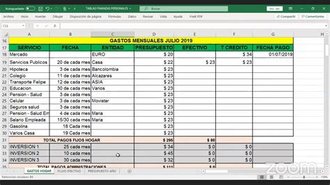 08 Tablas De Excel De Admon Del Dinero JV YouTube