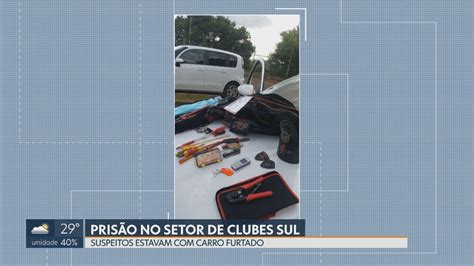 Vídeo Três Homens São Presos Com Carro Furtado No Setor De Clubes Sul Df1 G1