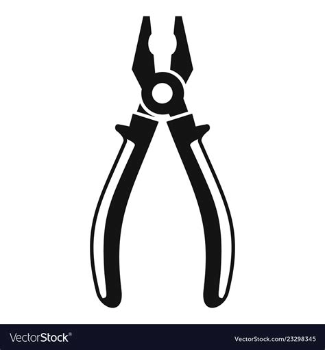 Pliers Tool Icon Simple Style Royalty Free Vector Image